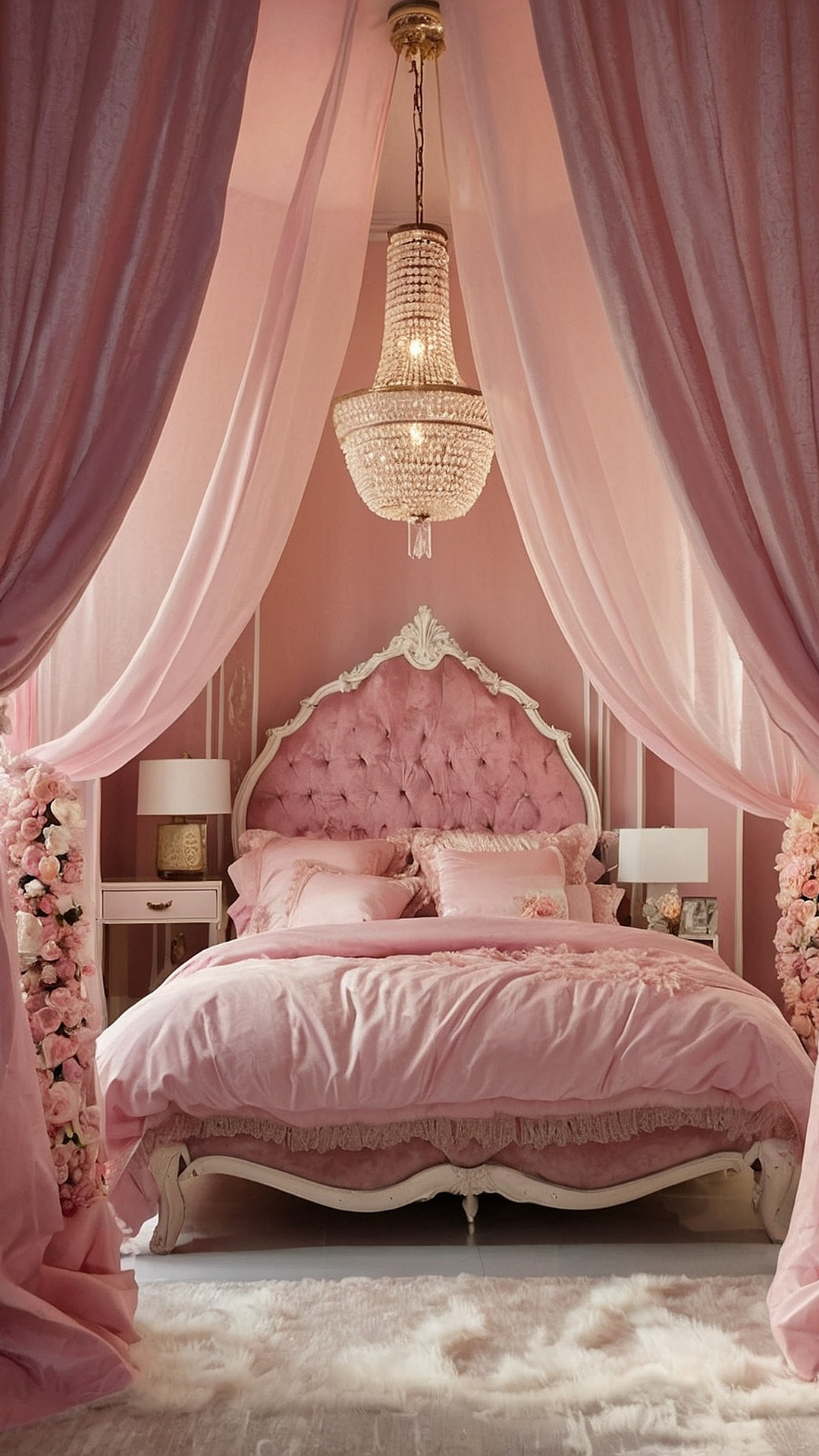 <p>As you step into your bedroom, a world of whimsy unfolds before your eyes - soft pink hues dance across the walls like a gentle spring breeze. Imagine curling up on a plush velvet chair in the corner, surrounded by delicate floral accents and twinkling fairy lights that cast a warm, magical glow. The air is filled with the sweet scent of blooming peonies, transporting you to a place of serenity and comfort.</p><p>Now, envision your bed transformed into a sanctuary of plush pillows and luxurious textures, inviting you to sink into a sea of softness after a long day. The curtains flutter gently in the breeze, revealing a view of the moonlit sky outside. In this pink haven, every detail is meticulously curated to bring a sense of joy and playfulness to your space. Let your imagination run wild as you embrace the whimsical charm of this enchanted retreat that feels like a dream come true.</p><figure class=