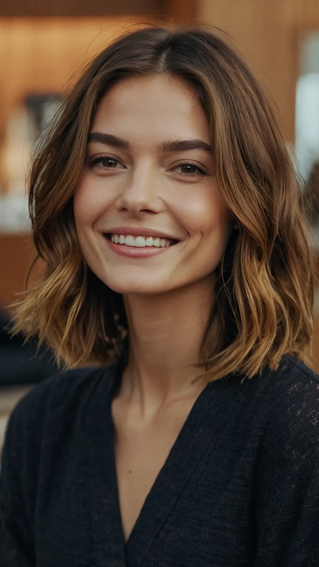 Layered Elegance: Shoulder-Length Haircut Styles